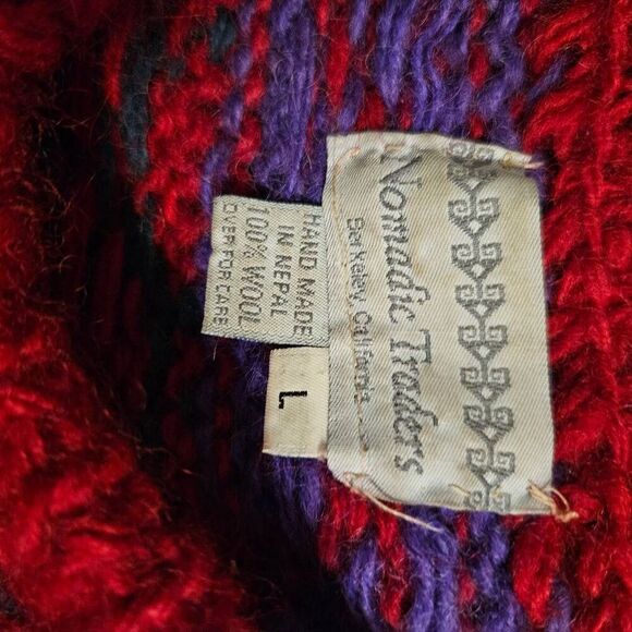 Nomadic Traders womens wool sweater. L. #898 - Picture 3 of 3